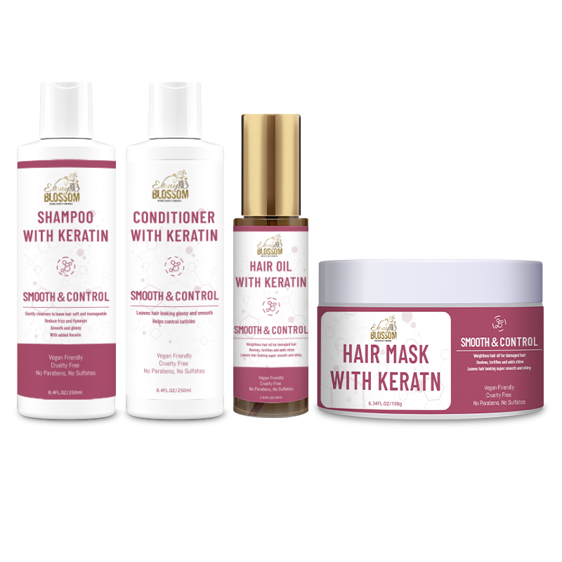 Ebony Blossom Smooth & Control with Keratin Hair Care Set