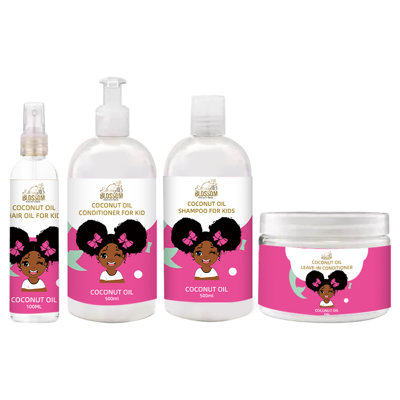 Ebony Blossom Coconut & Hibiscus Hair Care Set for Kids