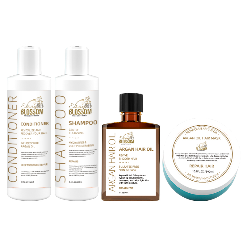 Ebony Blossom Argan Oil Hair Care Set