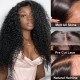 5x5 Pre Cut Undetectable Lace Wear Go Glueless Curly Black Air Wig