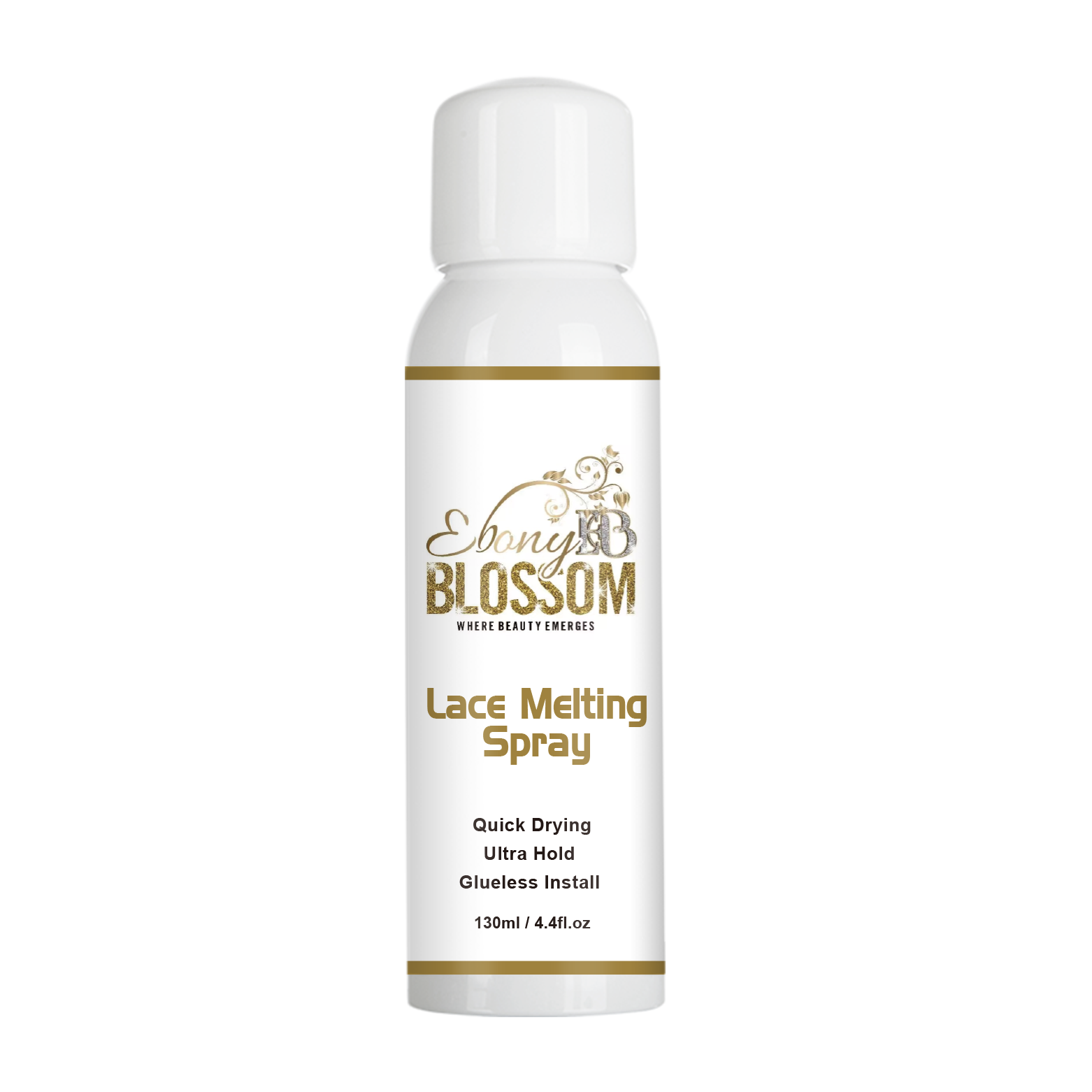 Ebony Blossom Lace Melting Spray Quick-Drying, Ultra Hold, Glueless Lace Install