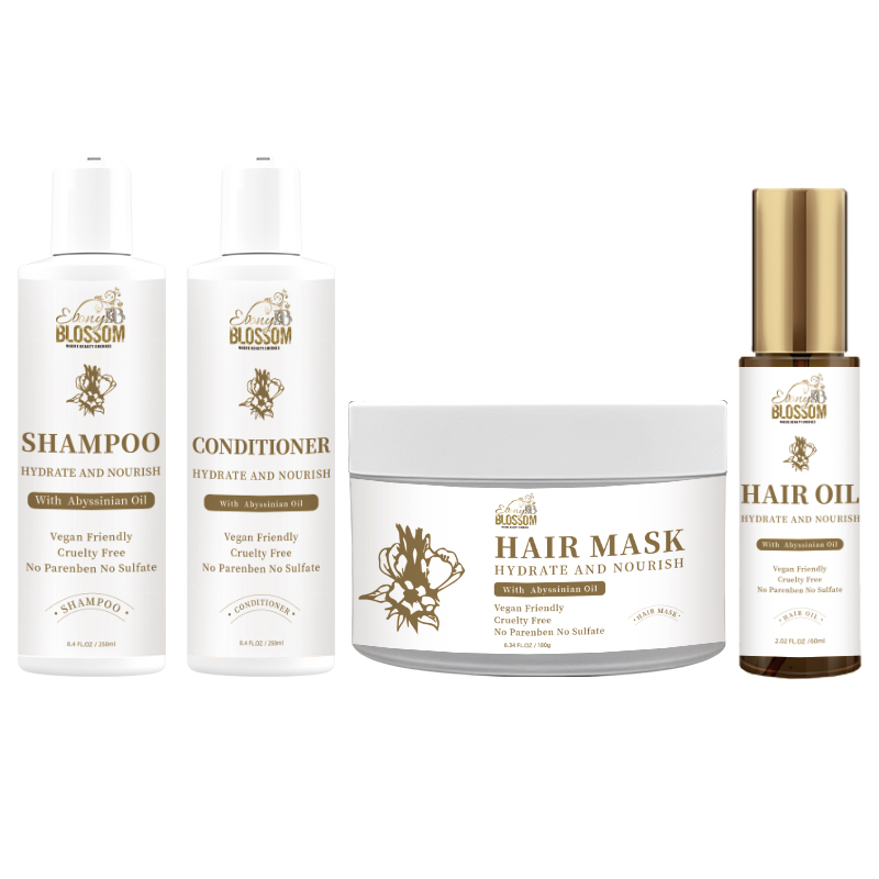 Ebony Blossom Hydrate & Nourish Hair Care Set